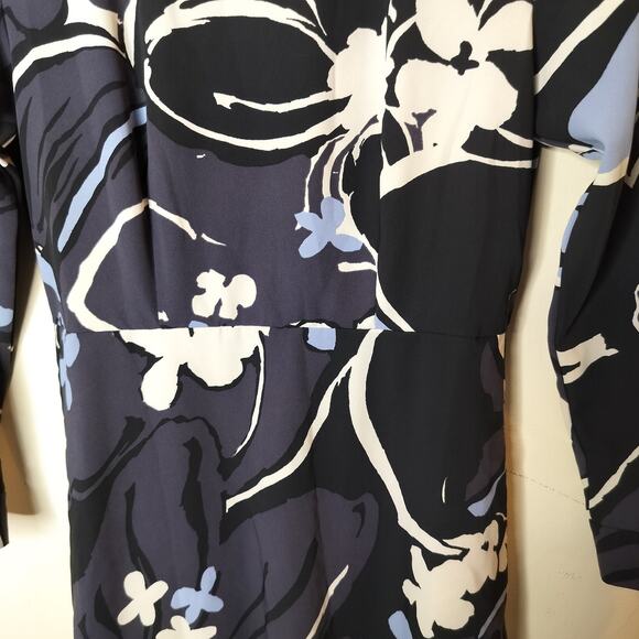 LOFT Long Sleeve Floral Dress w Pockets - Picture 7 of 10